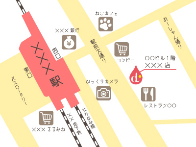 ×××店地図