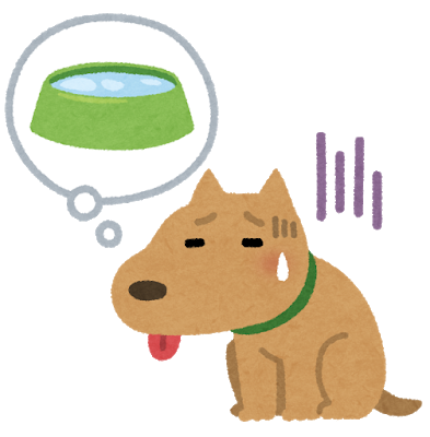 水ほしい犬