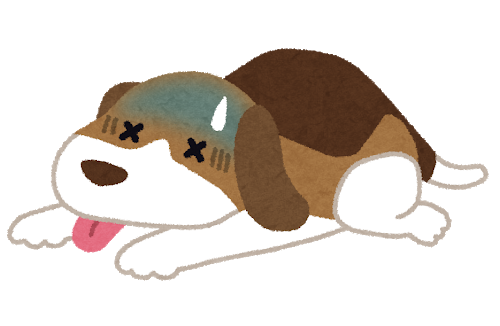 ぐったり犬