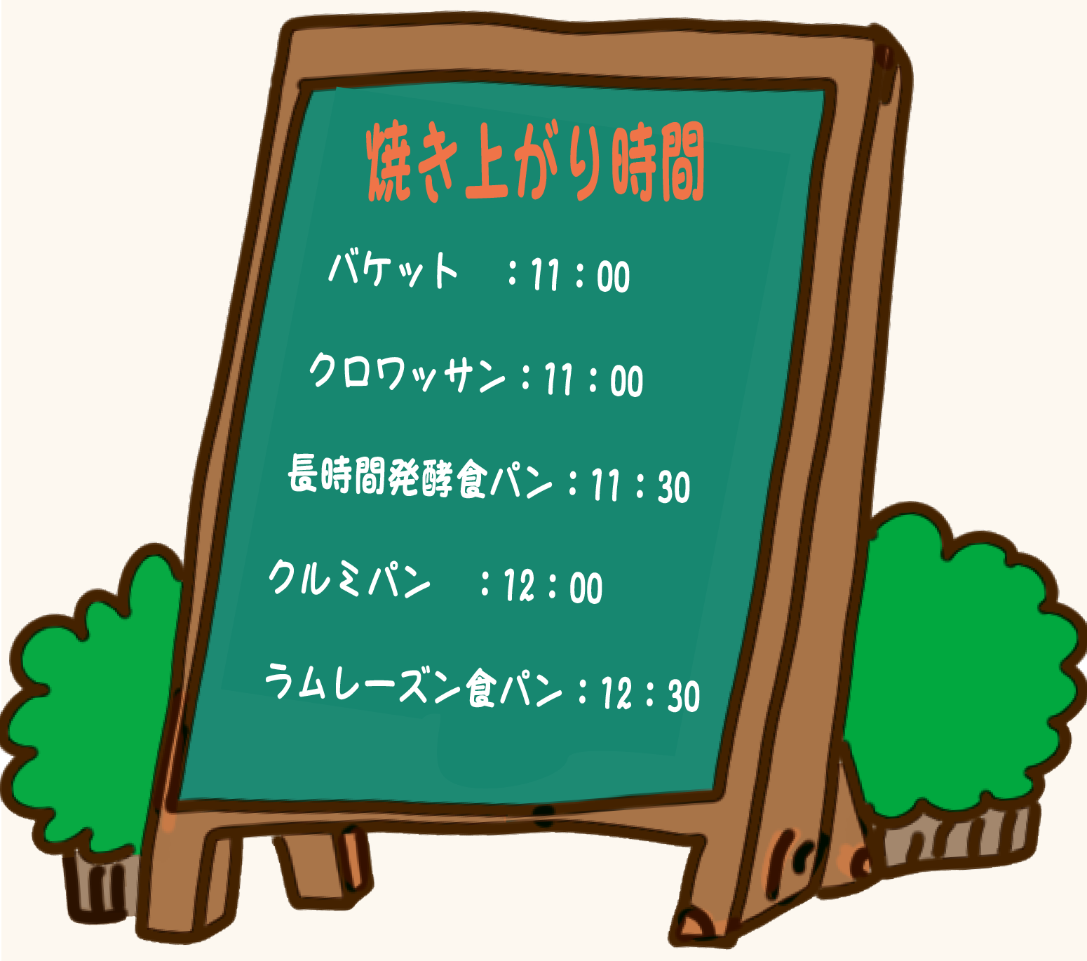 焼き上がり時間
