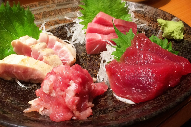 マグロの盛り合わせ朝食