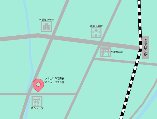 さしえだ製菓地図