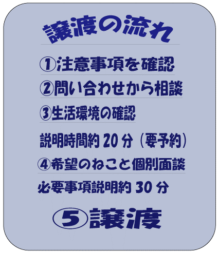 譲渡に至るまでの流れ