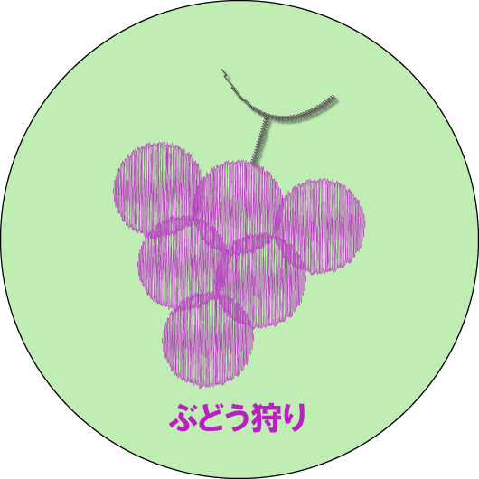 ぶどう丸ボタン